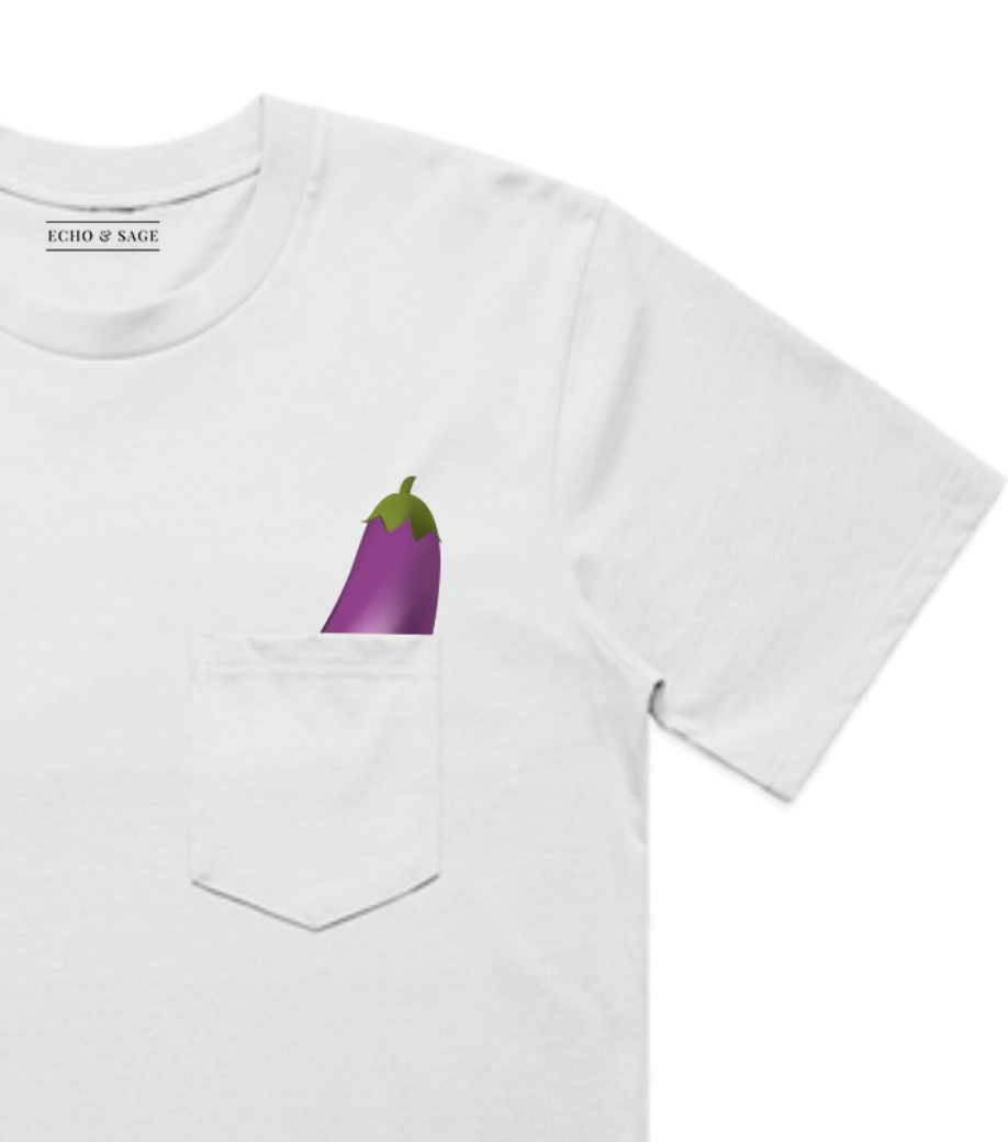 Peek-a-Boo Eggplant Tee