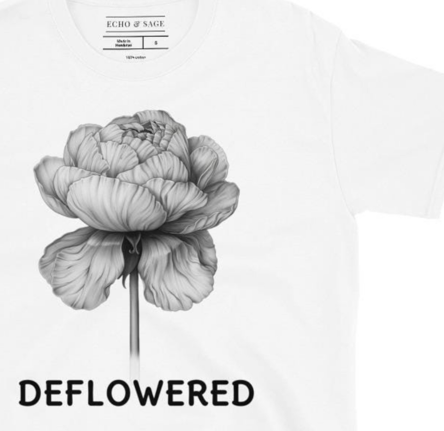 Deflowered Line Drawing Tee