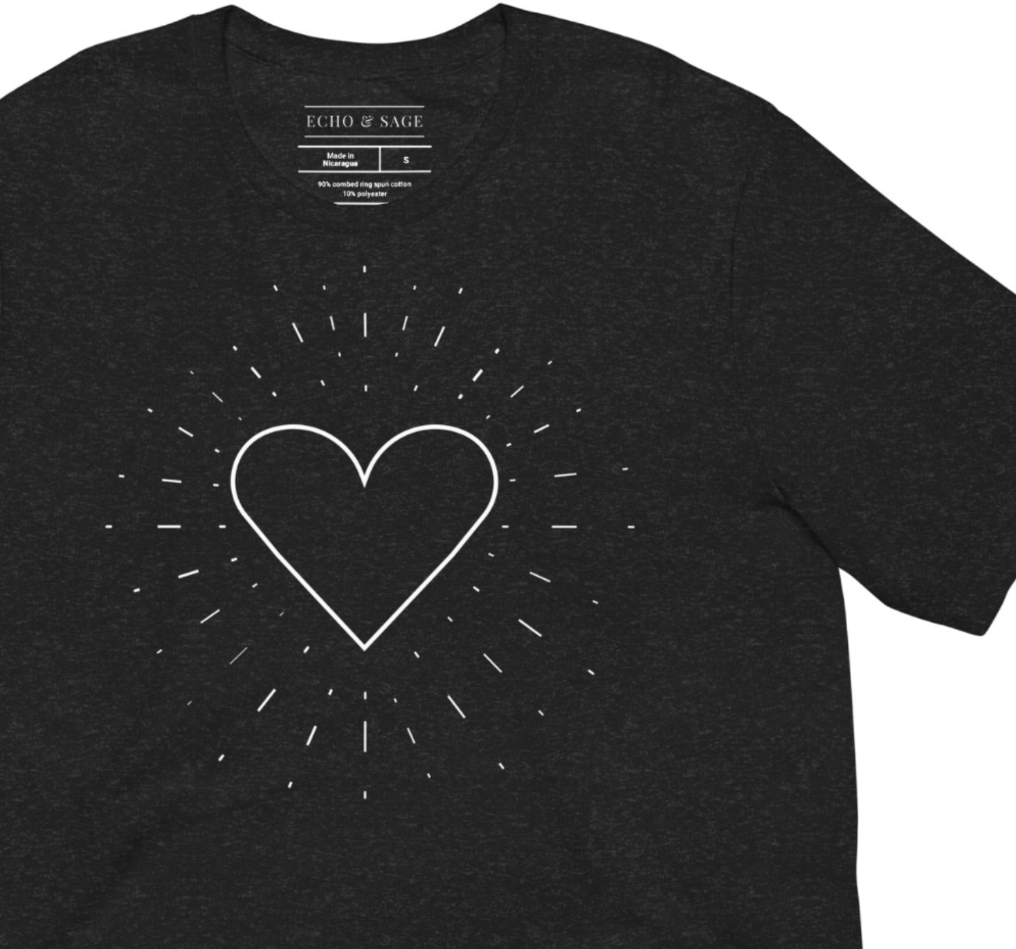 Minimalist Heart Line Drawing Unisex Tee