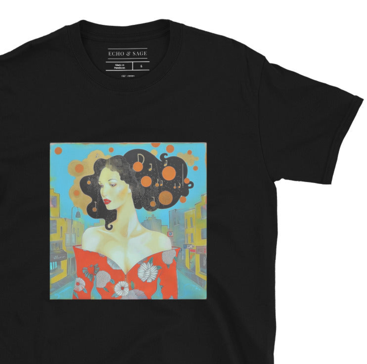 Woman Klimt-Style Musical Beauty Tee