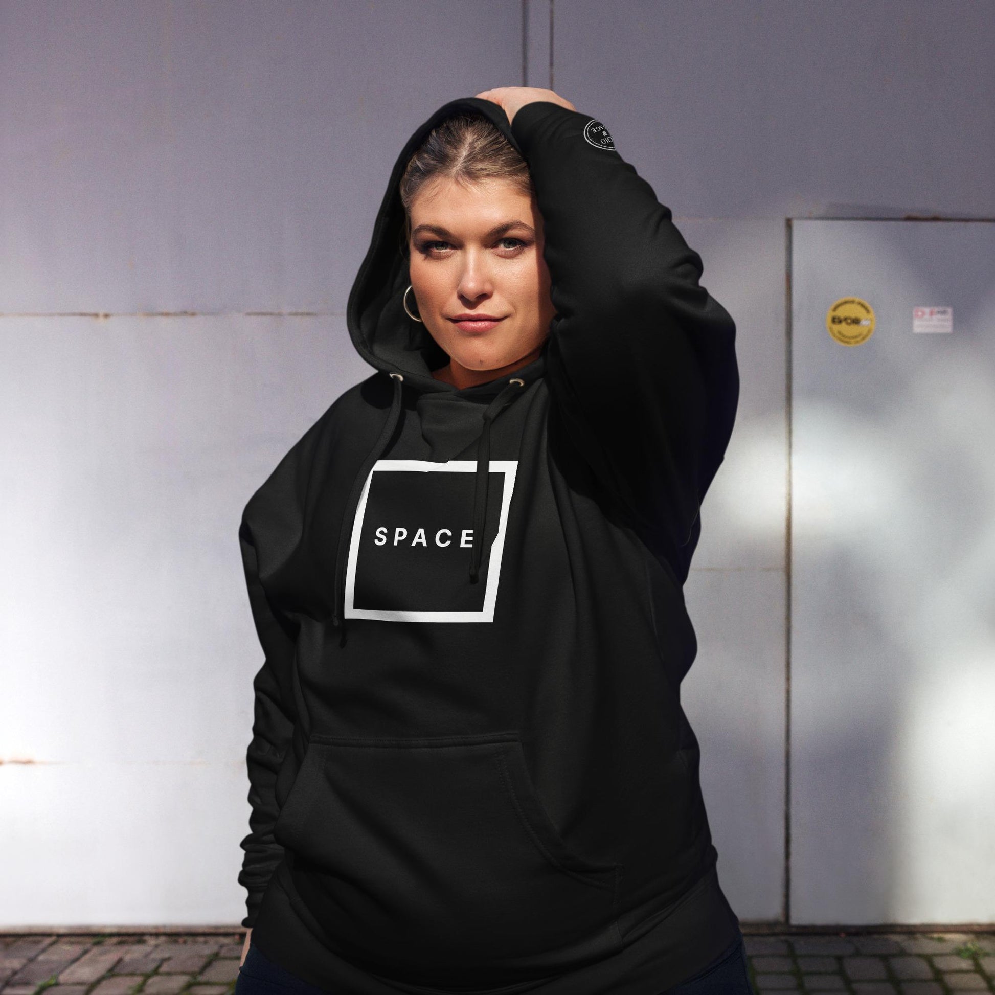 Minimalist Space Graphic Unisex Midweight Hoodie - Dark Colors