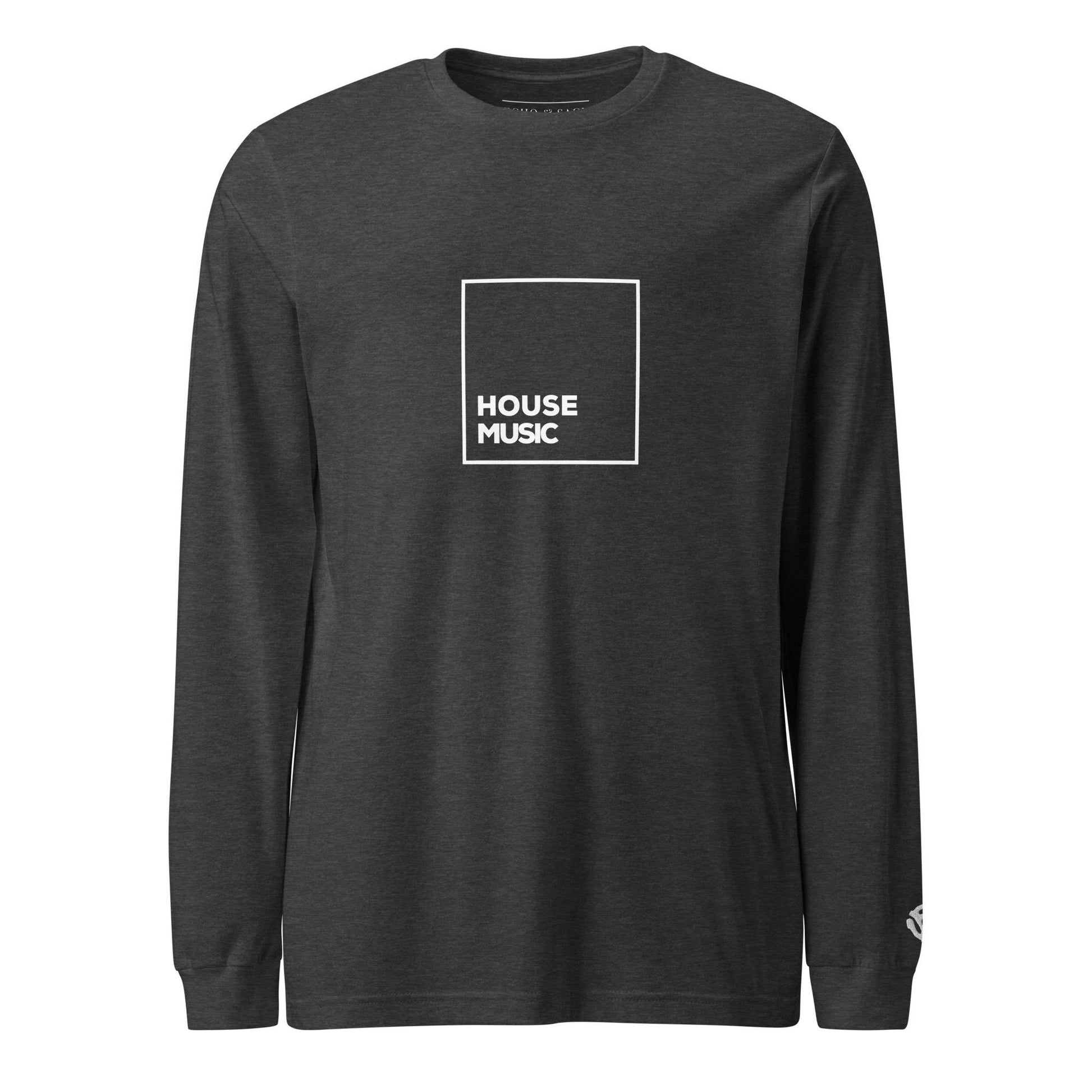 House Music in a Square Unisex Long Sleeve Tee