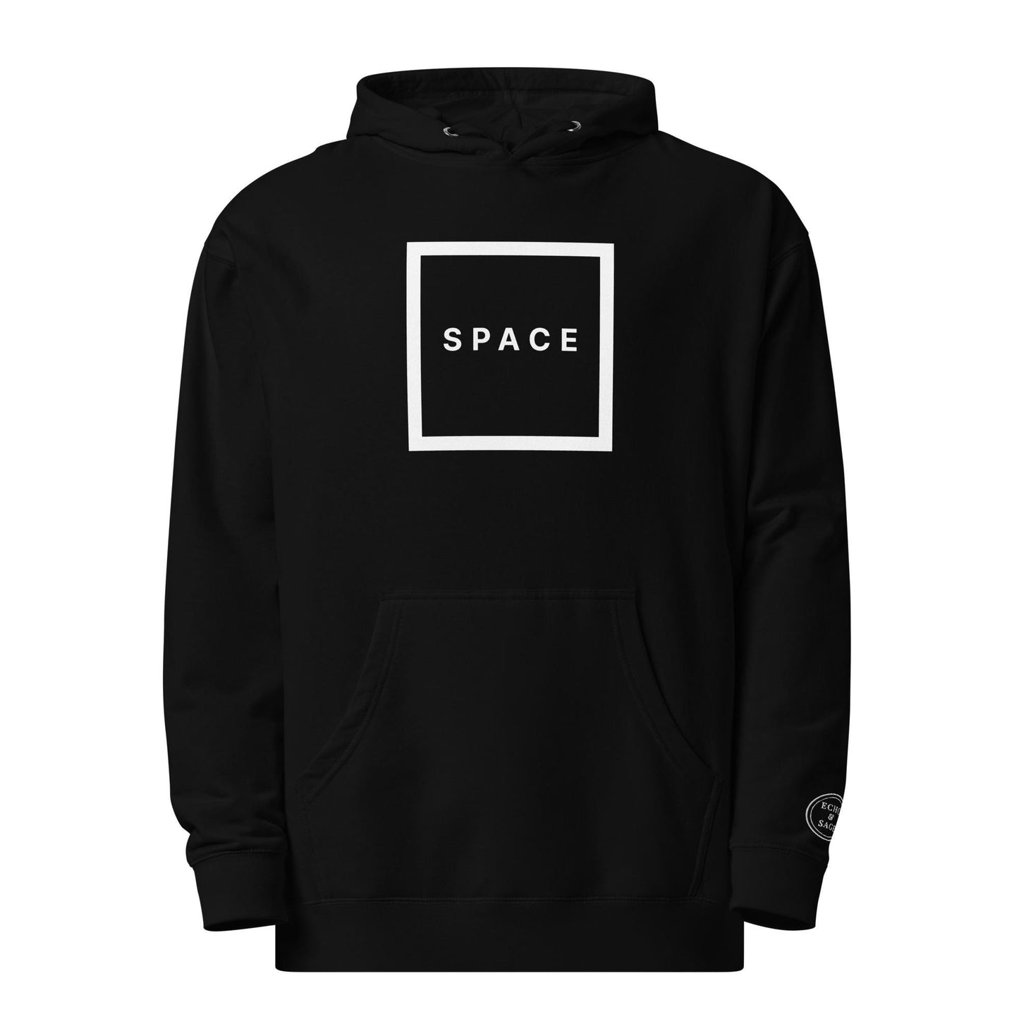 Minimalist Space Graphic Unisex Midweight Hoodie - Dark Colors