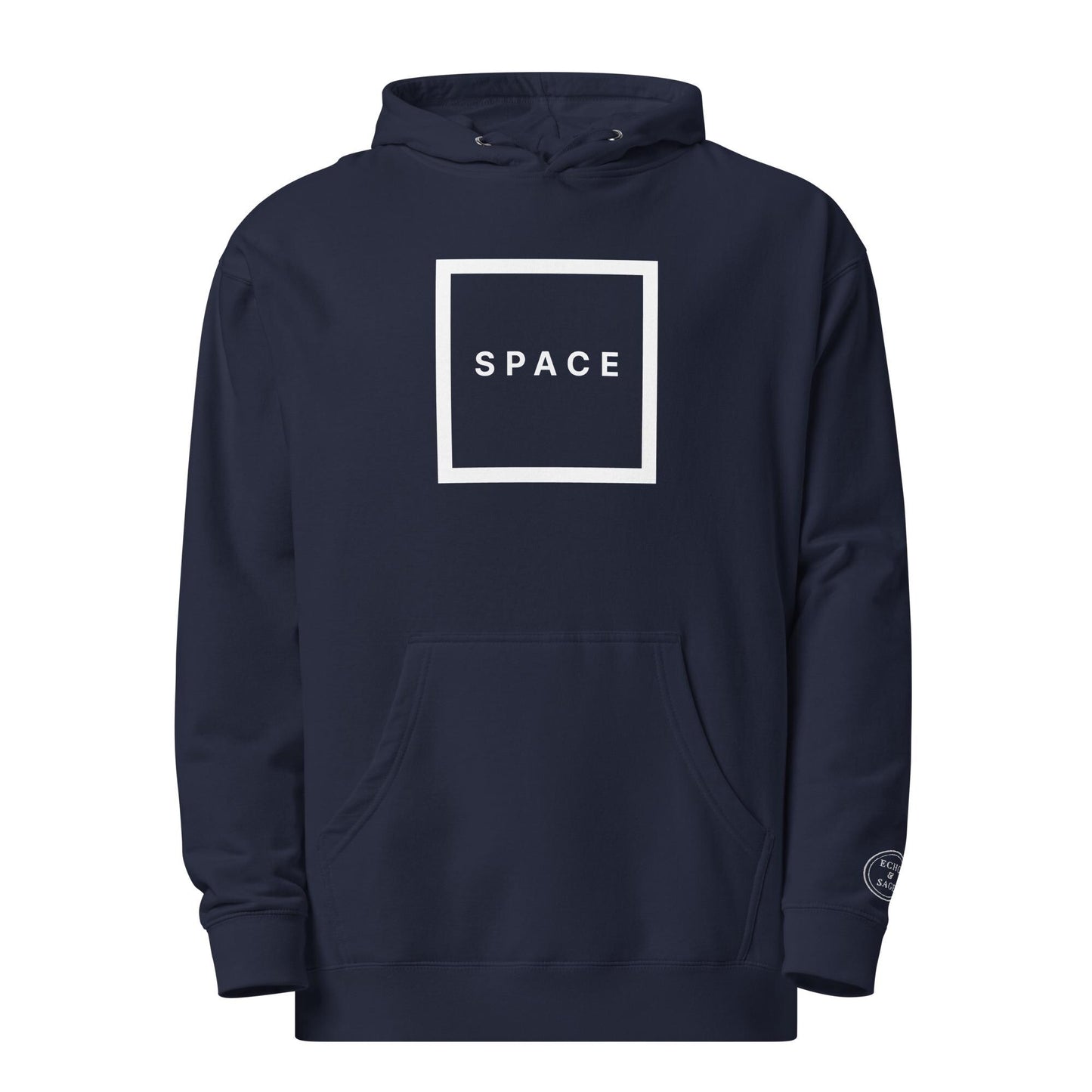 Minimalist Space Graphic Unisex Midweight Hoodie - Dark Colors