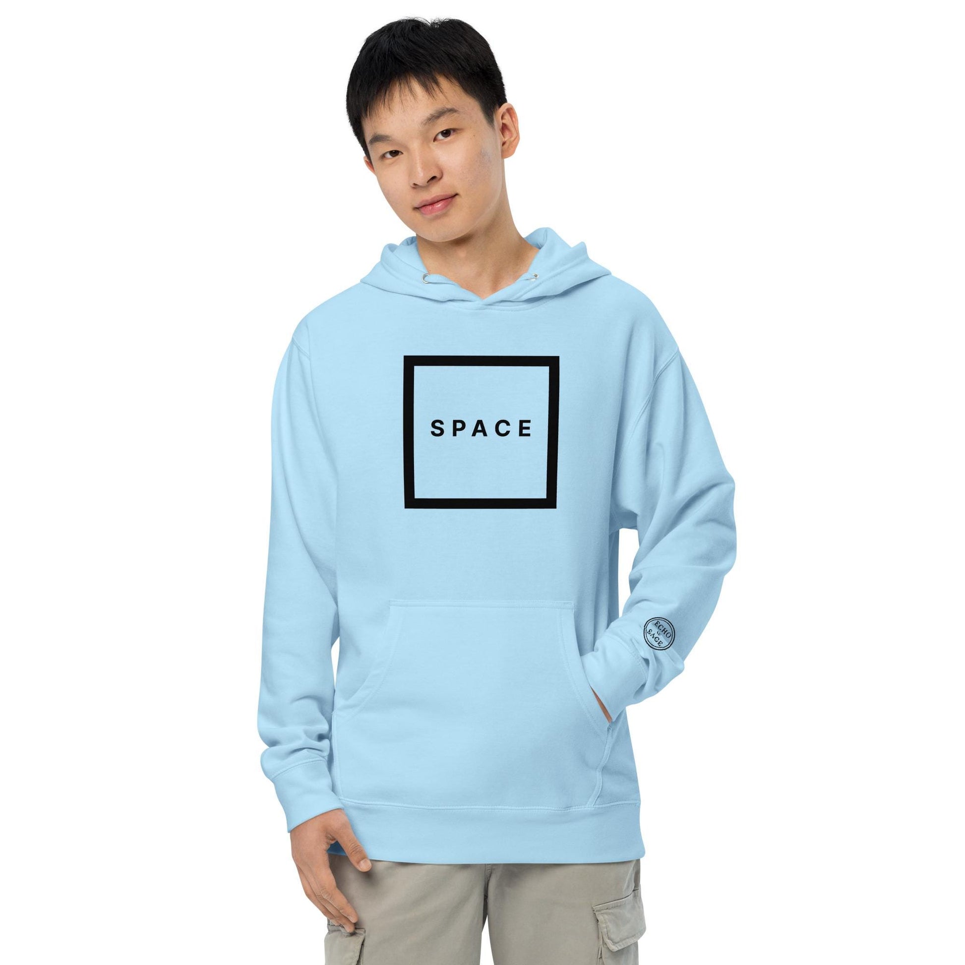 Minimalist Space Graphic Hoodie - Light Colors