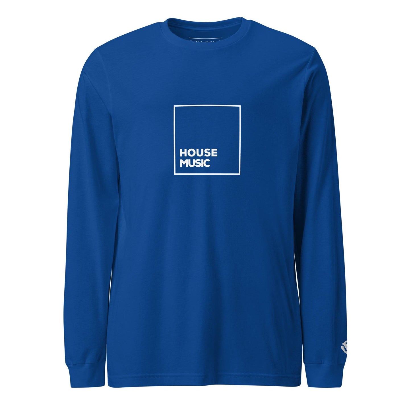 House Music in a Square Unisex Long Sleeve Tee