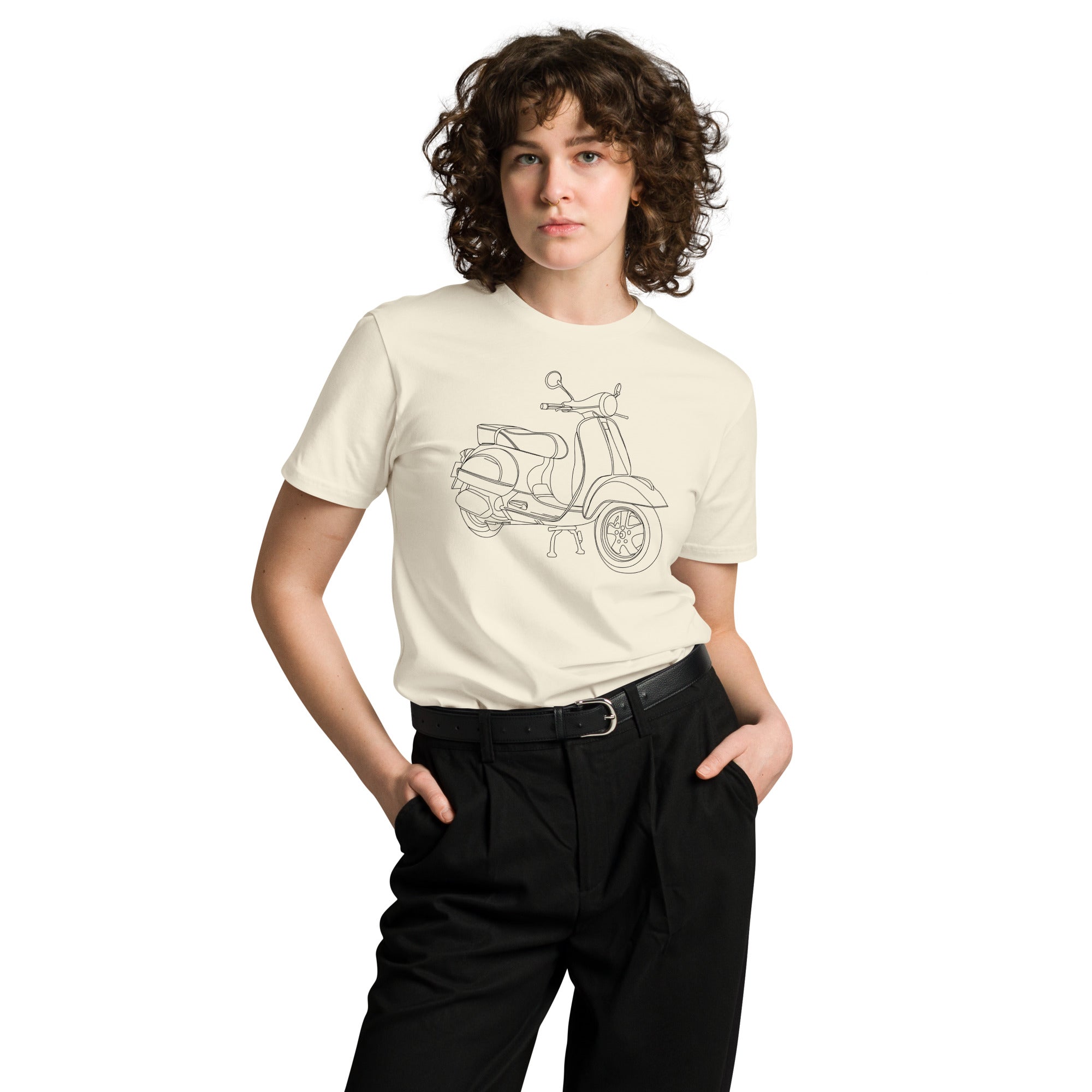 Italian Moto line Drawing Tee