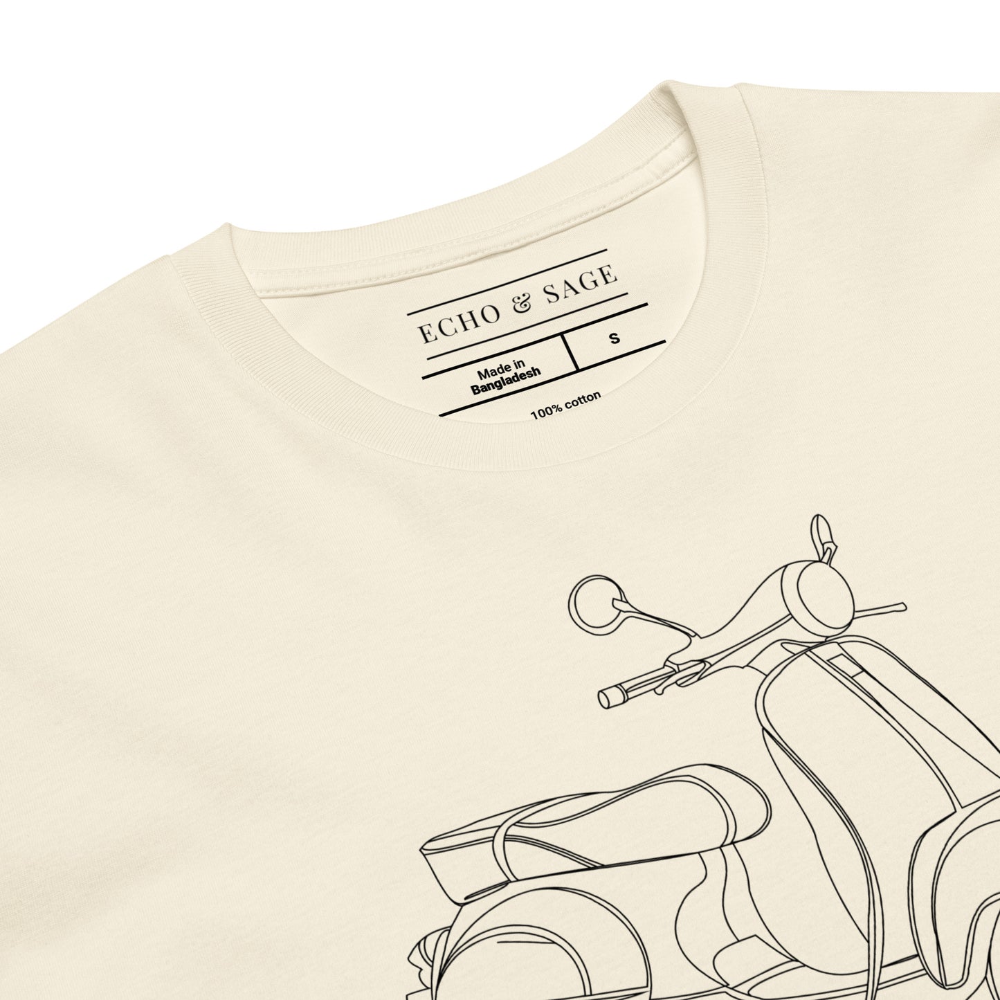 Italian Moto line Drawing Tee