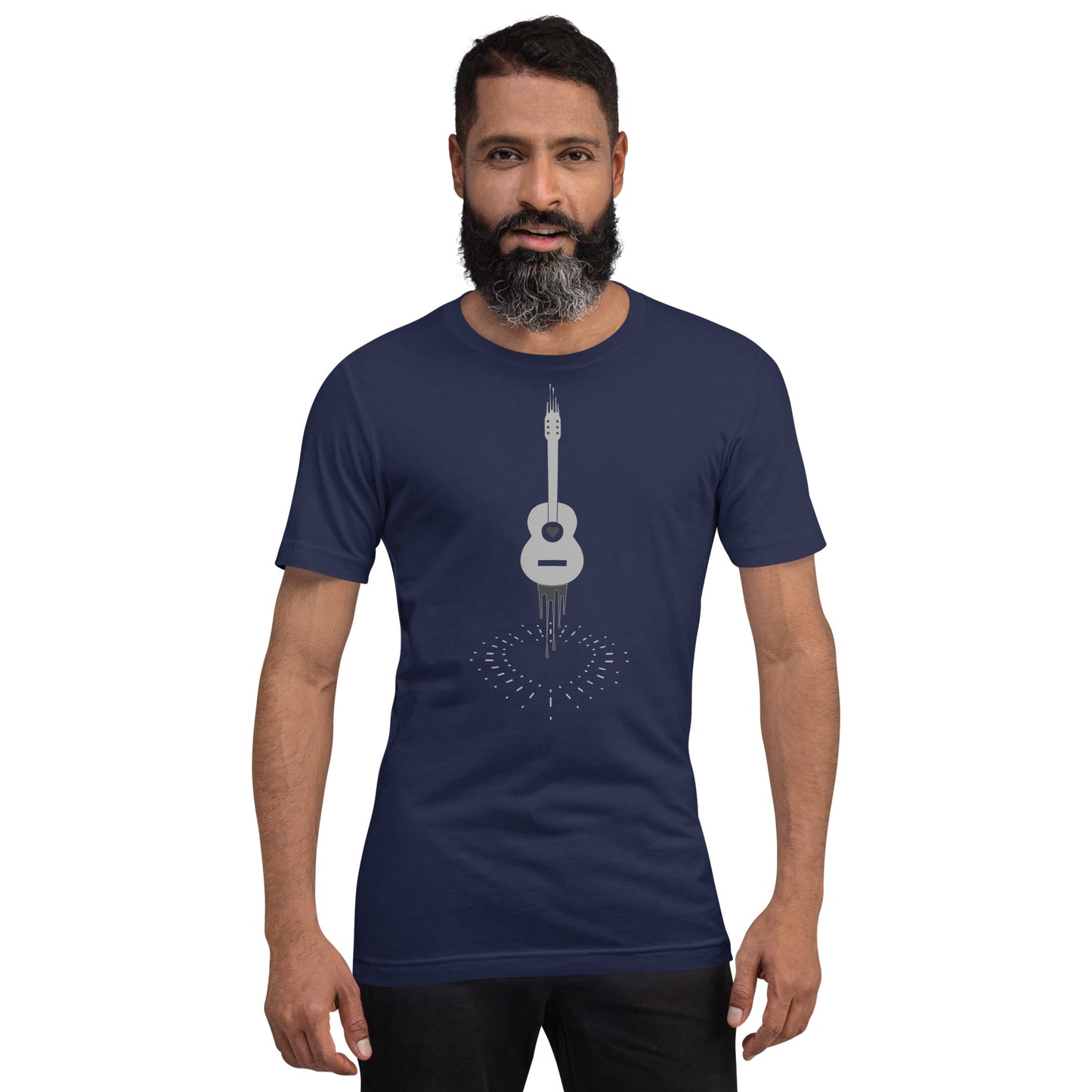 Ascending Classical Guitar Line Drawing T-Shirt