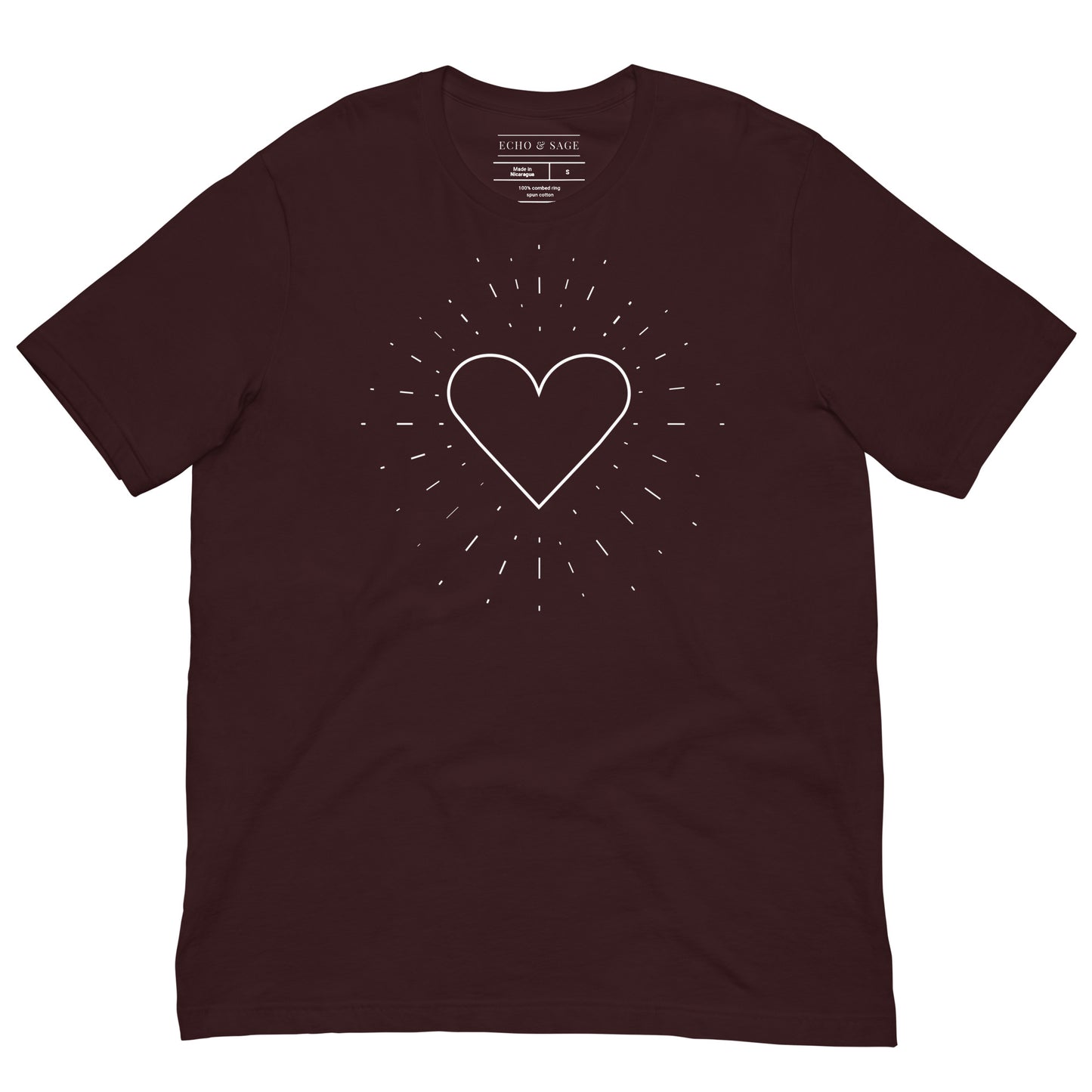 Minimalist Heart Line Drawing Unisex Tee